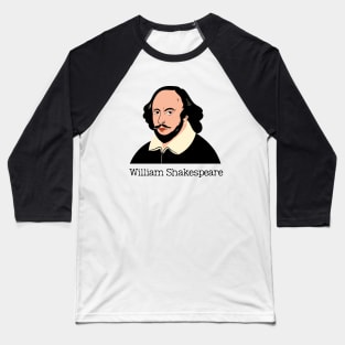 William Shakespeare Portrait Design Baseball T-Shirt